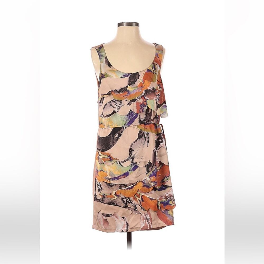 Ali Ra cinch waist watercolor dress, size 2